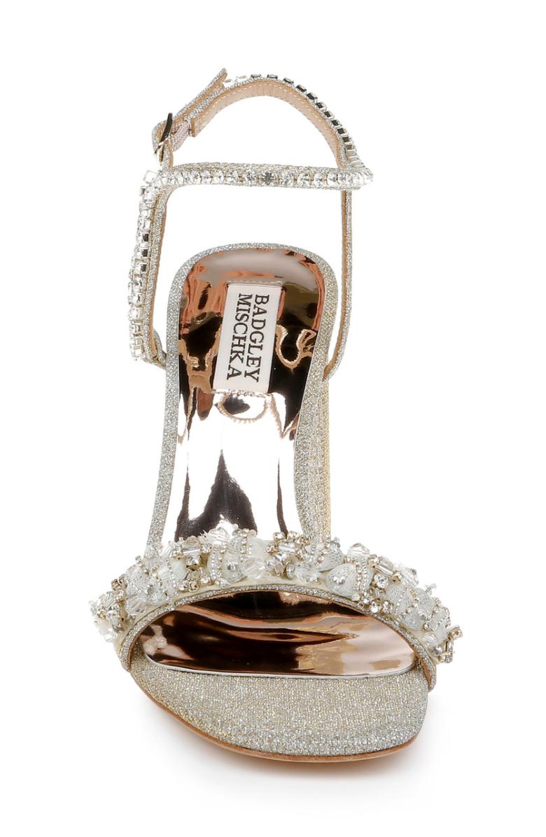 Badgley Mischka Tanisha Block Heel Sandal Ivory | Women Block Heels