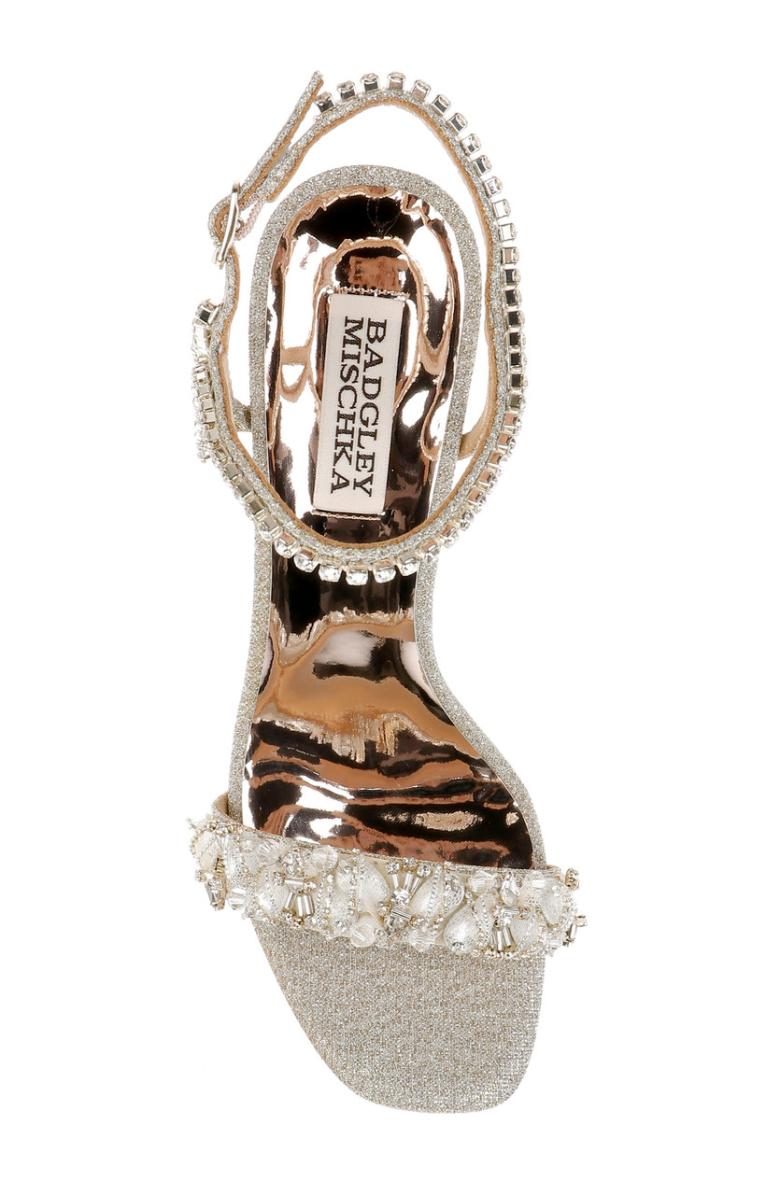 Badgley Mischka Tanisha Block Heel Sandal Ivory | Women Block Heels