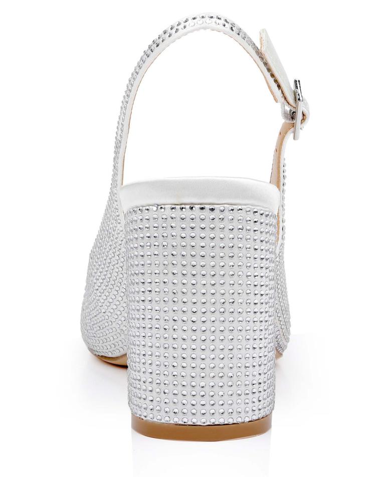 Badgley Mischka Tatum Slingback Block Heels With Capped Toe Black | Women Block Heels