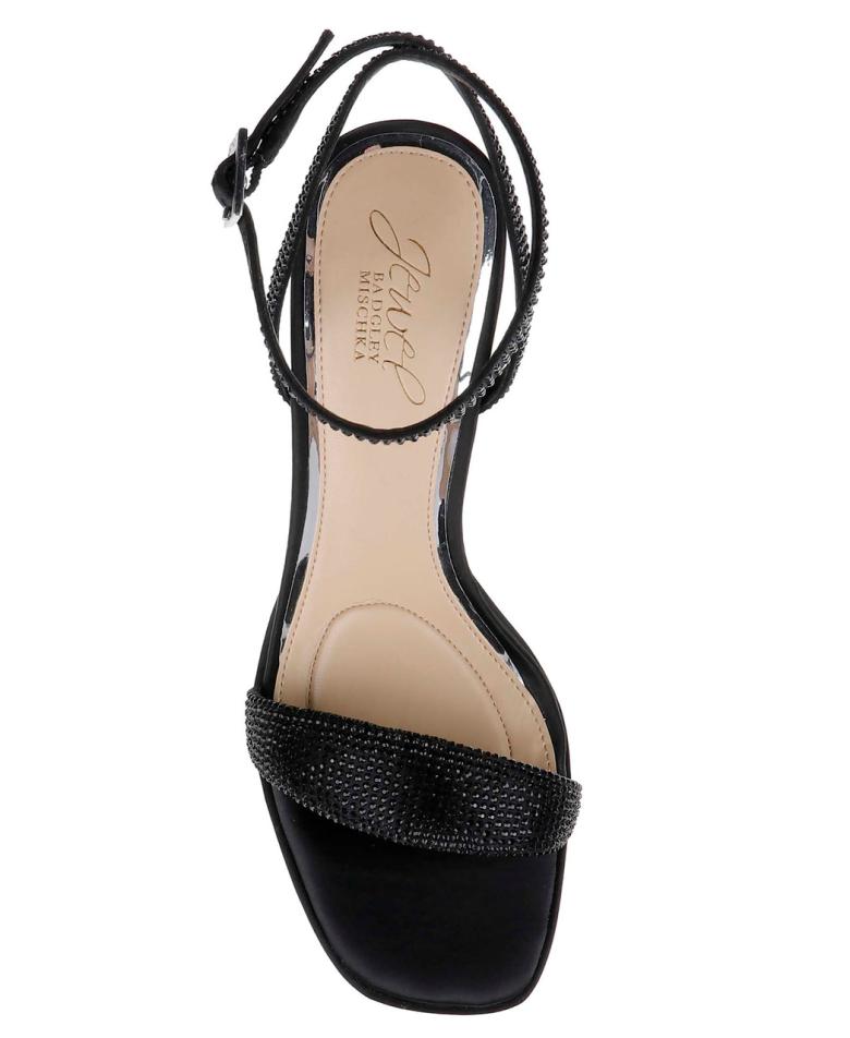 Badgley Mischka Teddi Platform Block Heels Black | Women Platform