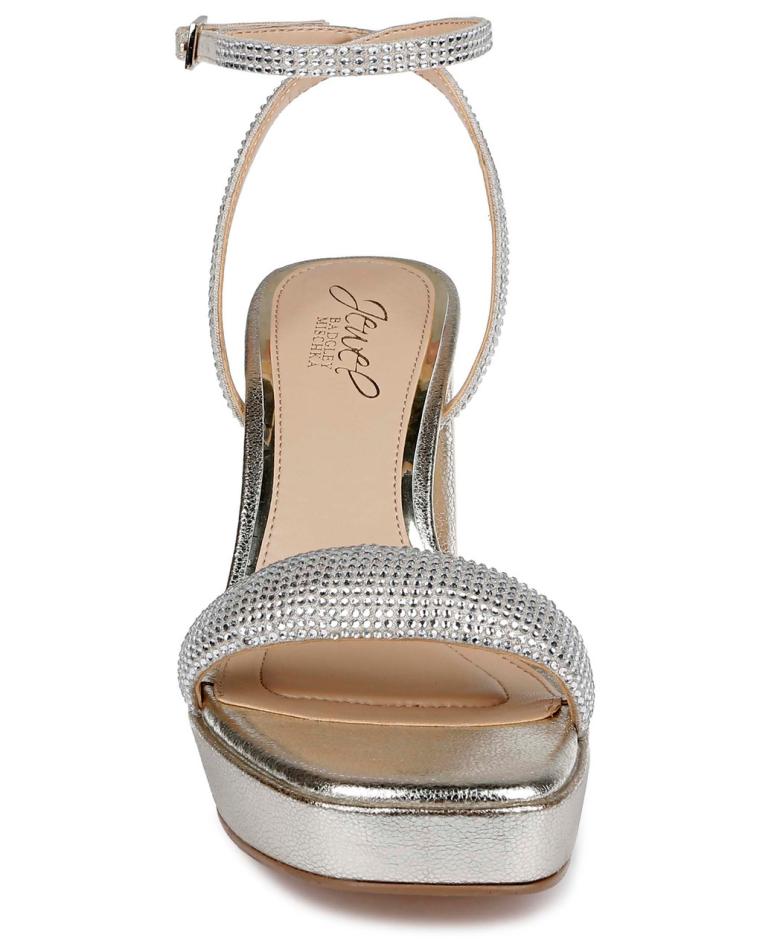 Badgley Mischka Teddi Platform Block Heels Black | Women Platform