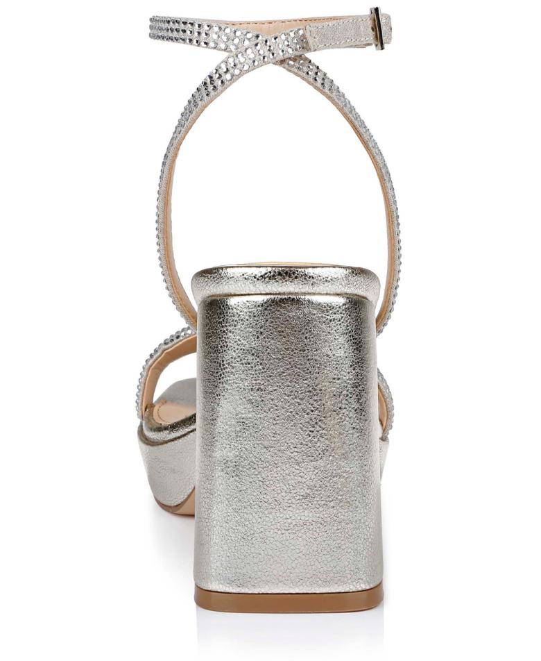 Badgley Mischka Teddi Platform Block Heels Black | Women Platform