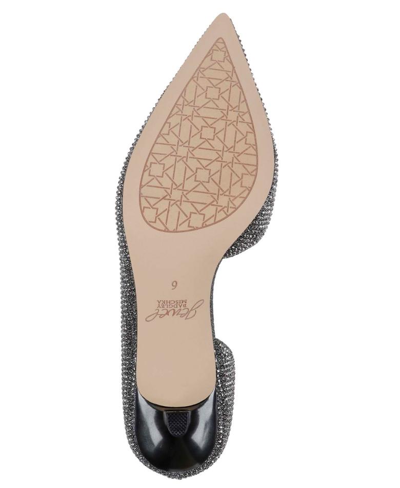 Badgley Mischka Teegan Pointed Toe Kitten Heel Pumps Black | Women Kitten Heel