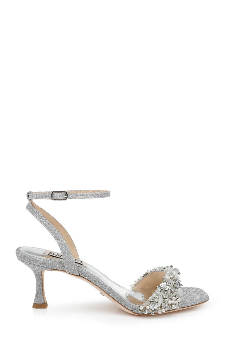 Badgley Mischka Telissa Kitten Heel Sandal Pearl Nude | Women Best Sellers