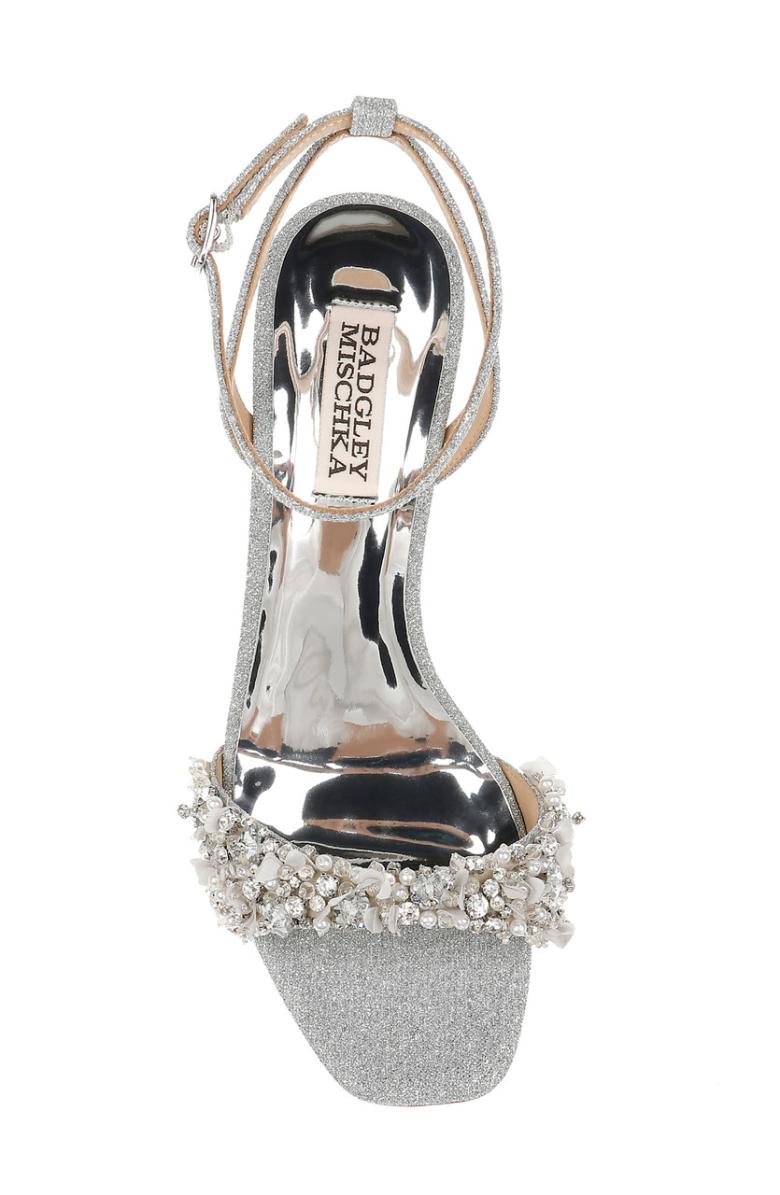 Badgley Mischka Telissa Kitten Heel Sandal Pearl Nude | Women Best Sellers