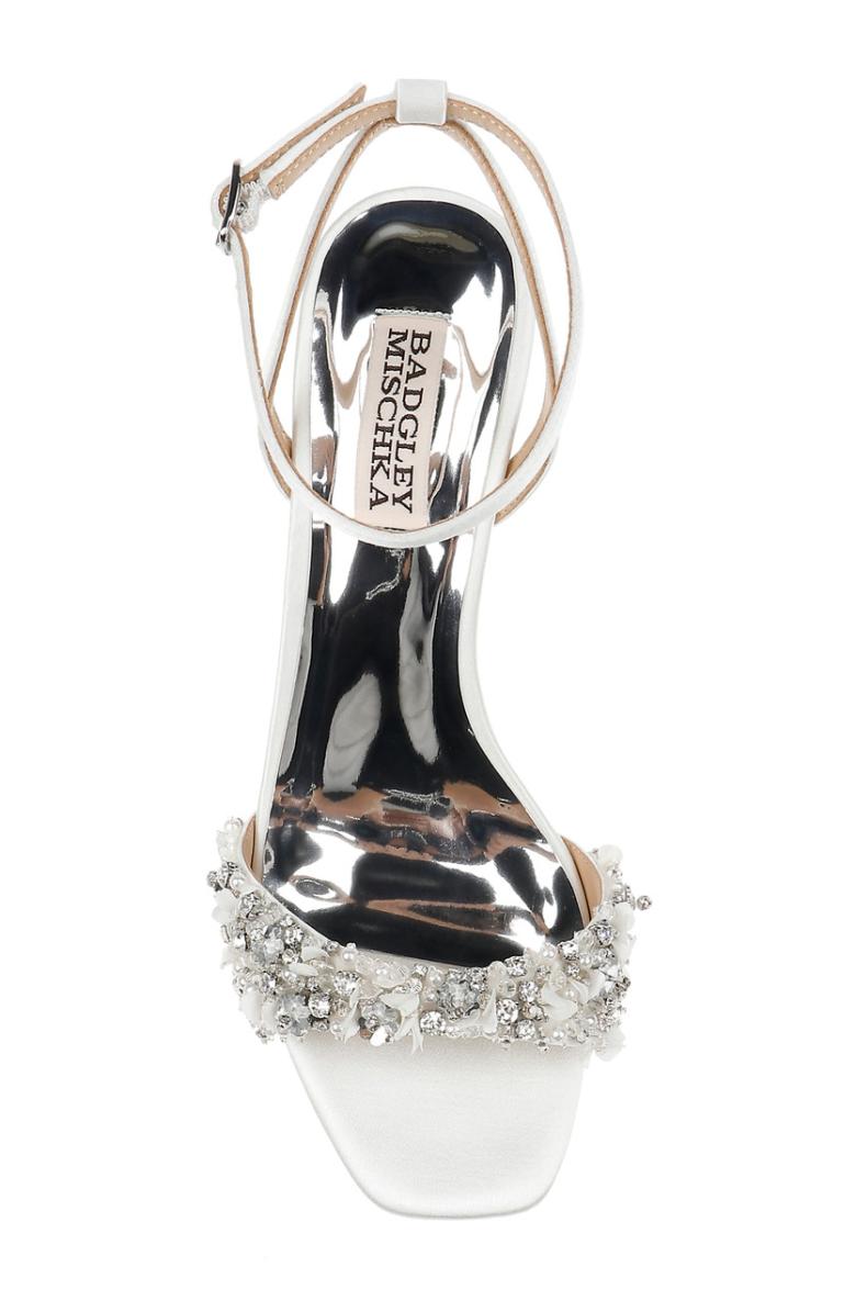 Badgley Mischka Telissa Kitten Heel Sandal Pearl Nude | Women Best Sellers