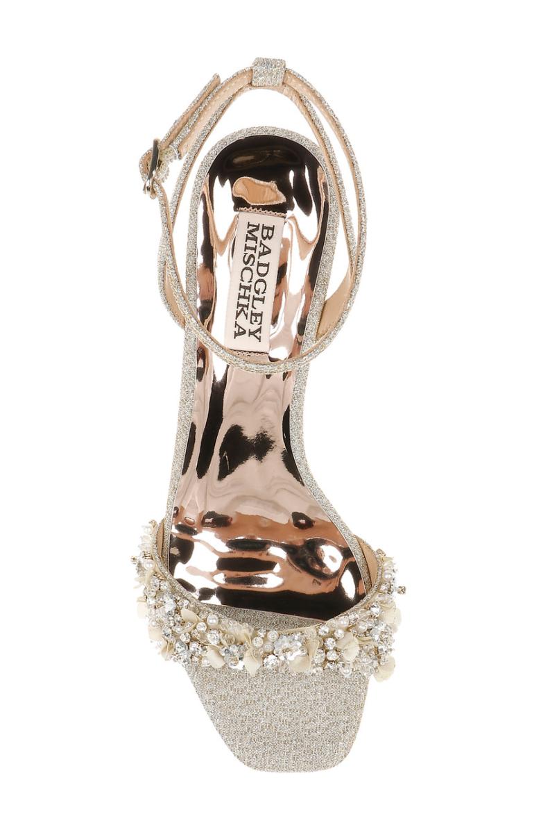 Badgley Mischka Telissa Kitten Heel Sandal Pearl Nude | Women Best Sellers