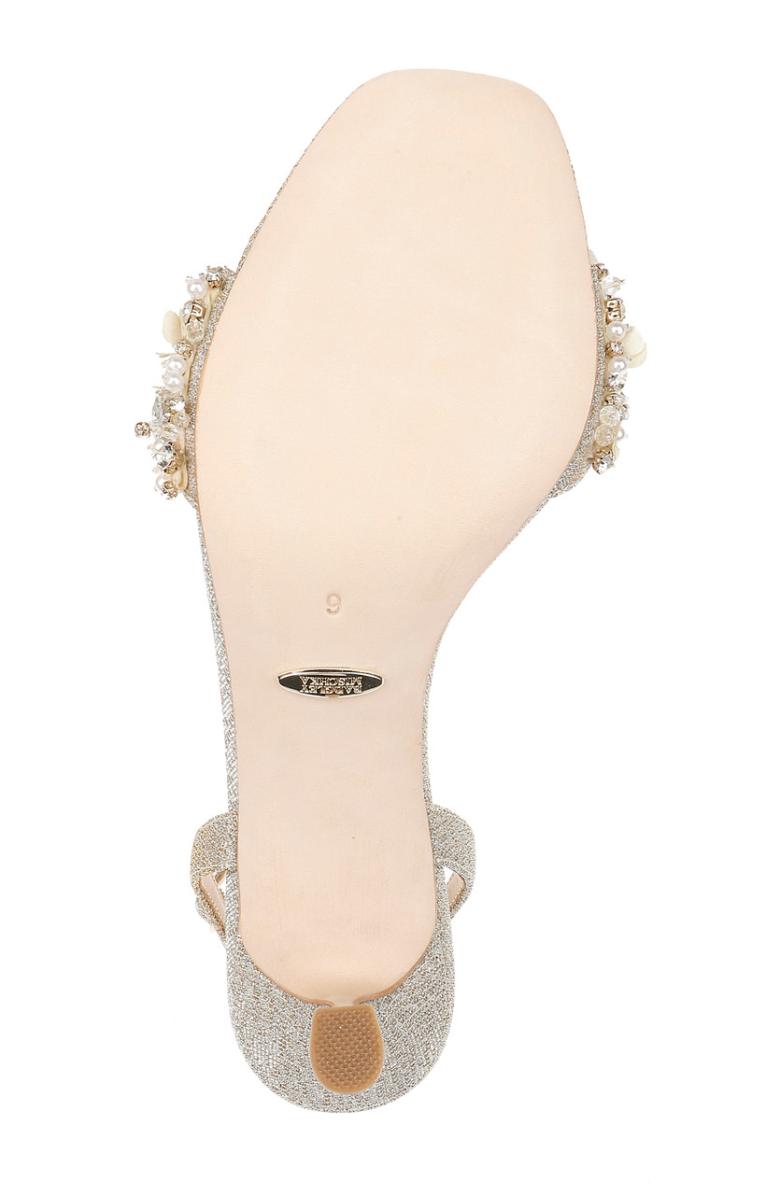 Badgley Mischka Telissa Kitten Heel Sandal Pearl Nude | Women Best Sellers