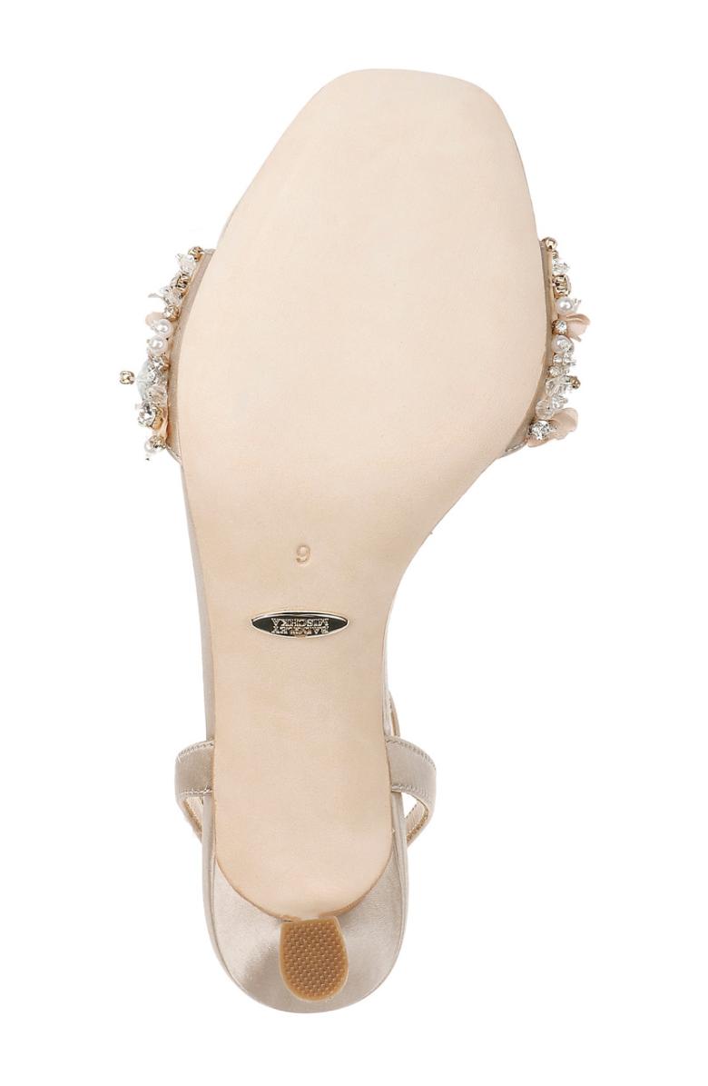 Badgley Mischka Telissa Kitten Heel Sandal Pearl Nude | Women Best Sellers