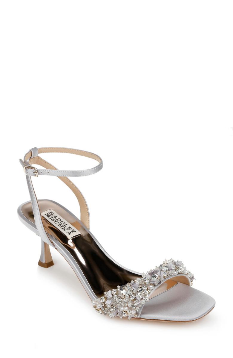 Badgley Mischka Telissa Kitten Heel Sandal Pearl Nude | Women Best Sellers