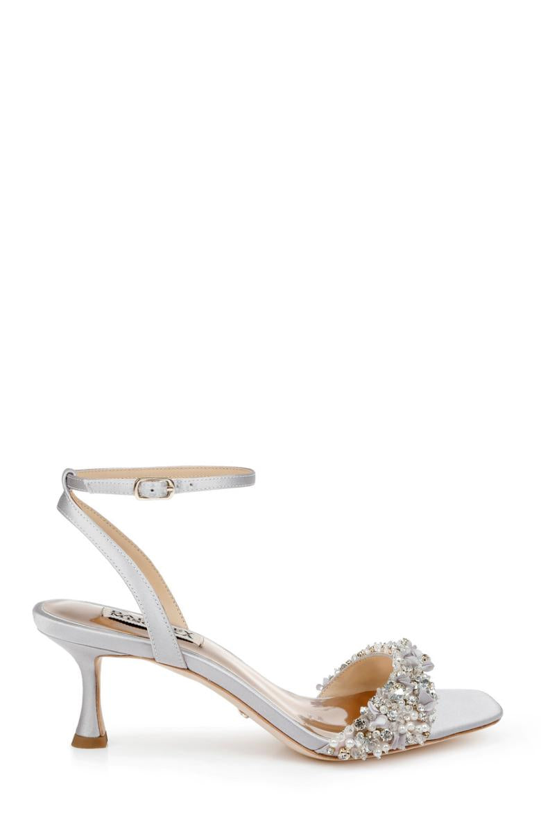 Badgley Mischka Telissa Kitten Heel Sandal Pearl Nude | Women Best Sellers