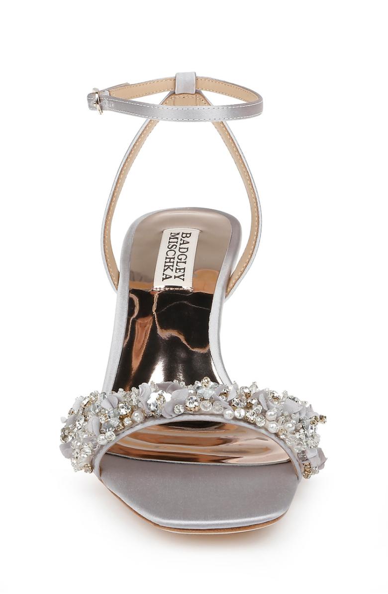 Badgley Mischka Telissa Kitten Heel Sandal Pearl Nude | Women Best Sellers
