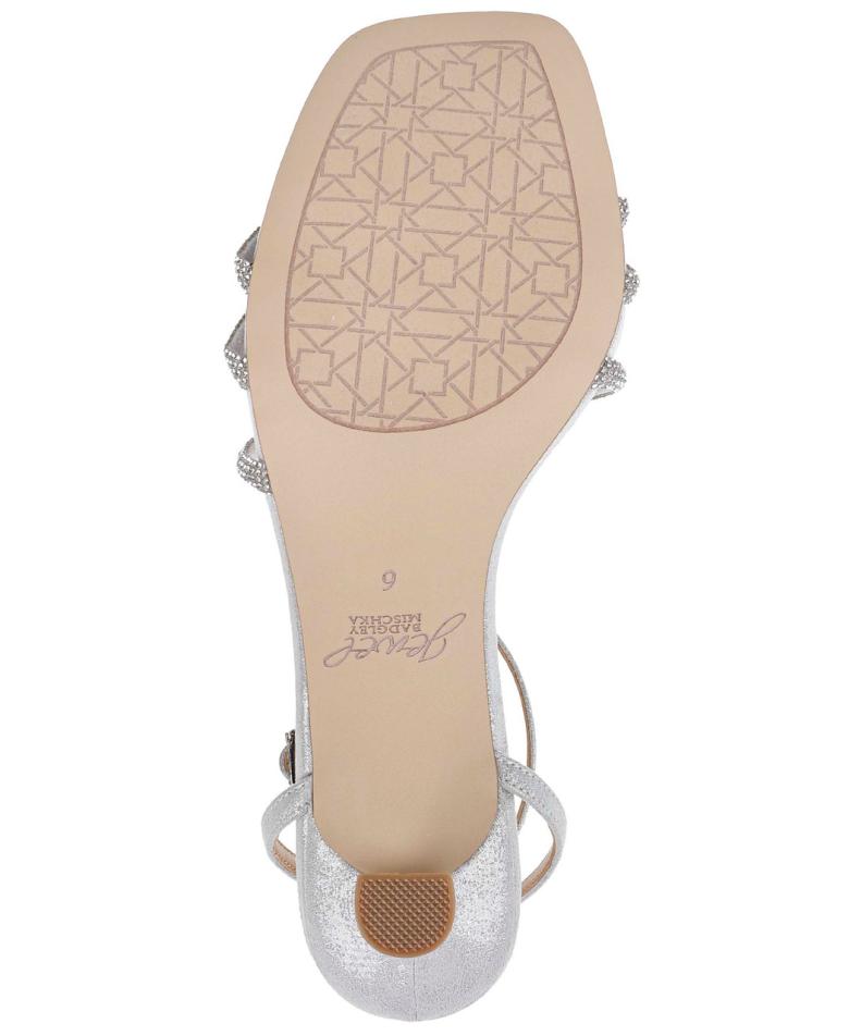 Badgley Mischka Tesslynn Open Toe Kitten Heels With Ankle Strap Black | Women Kitten Heel