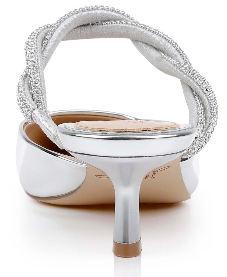 Badgley Mischka Tiffani Kitten Heel Mules Black | Women Kitten Heel