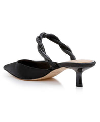 Badgley Mischka Tiffani Kitten Heel Mules Black | Women Kitten Heel