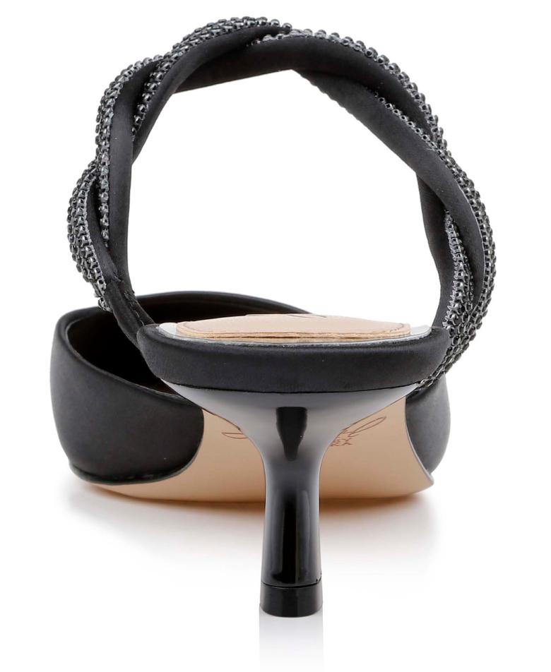 Badgley Mischka Tiffani Kitten Heel Mules Black | Women Kitten Heel