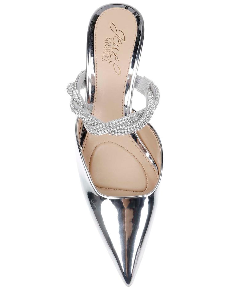 Badgley Mischka Tiffani Kitten Heel Mules Black | Women Kitten Heel