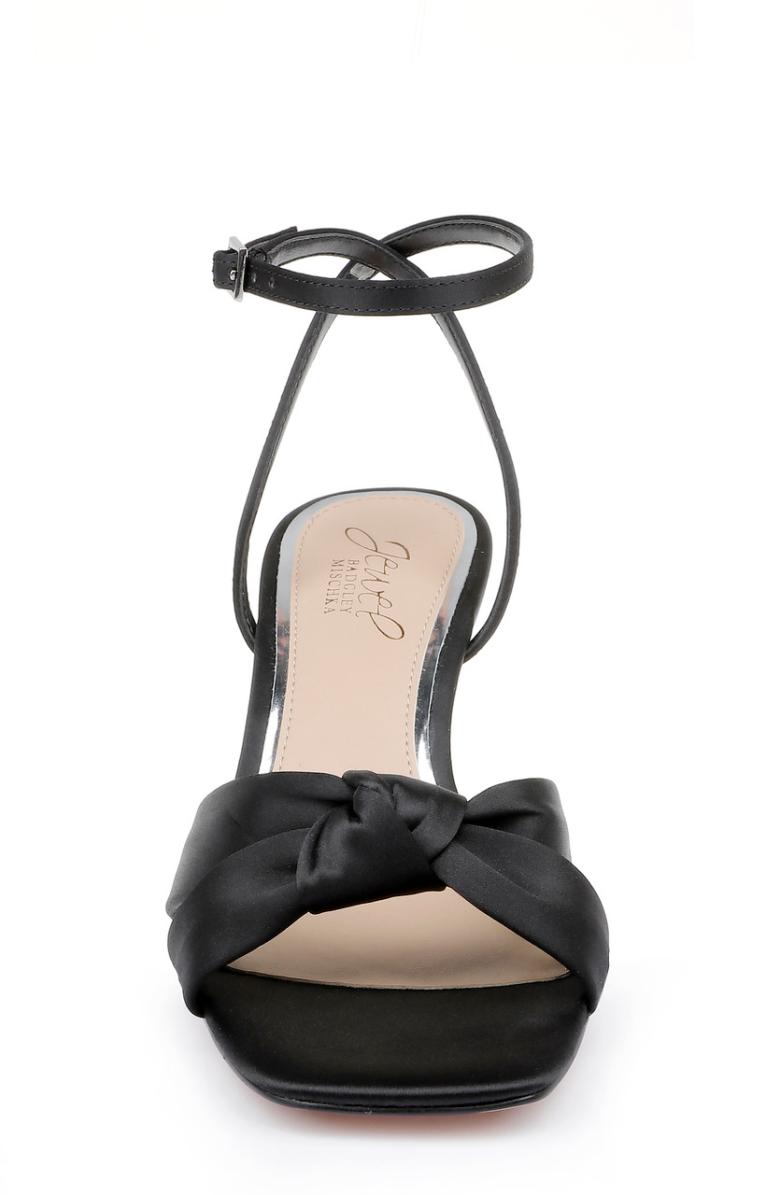 Badgley Mischka Valerie Open Toe Kitten Heels Black | Women Best Sellers