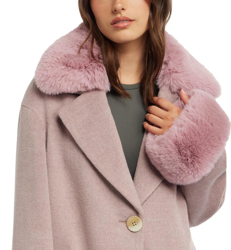 Badgley Mischka Yamini Wool Coat Dusty Lilac | Women Outerwear
