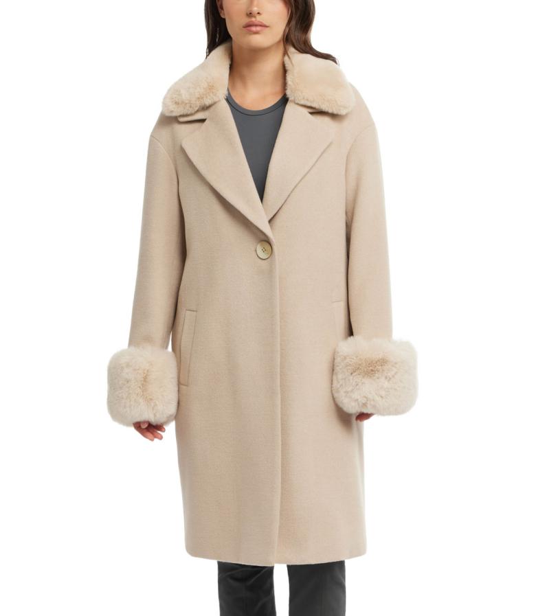 Badgley Mischka Yamini Wool Coat Dusty Lilac | Women Outerwear