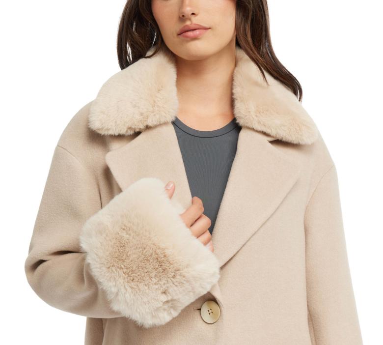 Badgley Mischka Yamini Wool Coat Dusty Lilac | Women Outerwear