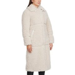 Badgley Mischka Yara Lux Faux Fur Coat Cream | Women Outerwear