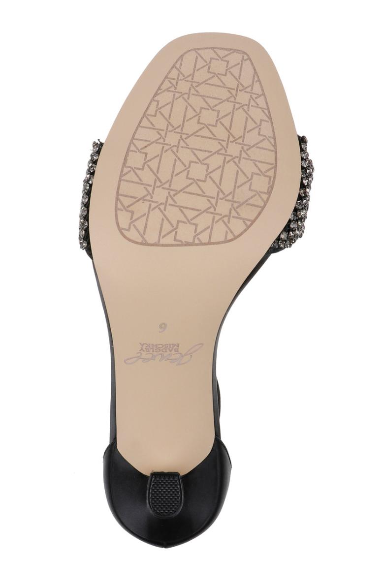 Badgley Mischka Yesica Stiletto With Crystal-Encrusted Strap Black | Women Stiletto