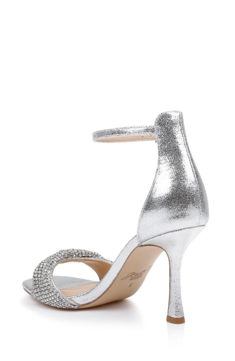 Badgley Mischka Yesica Stiletto With Crystal-Encrusted Strap Black | Women Stiletto