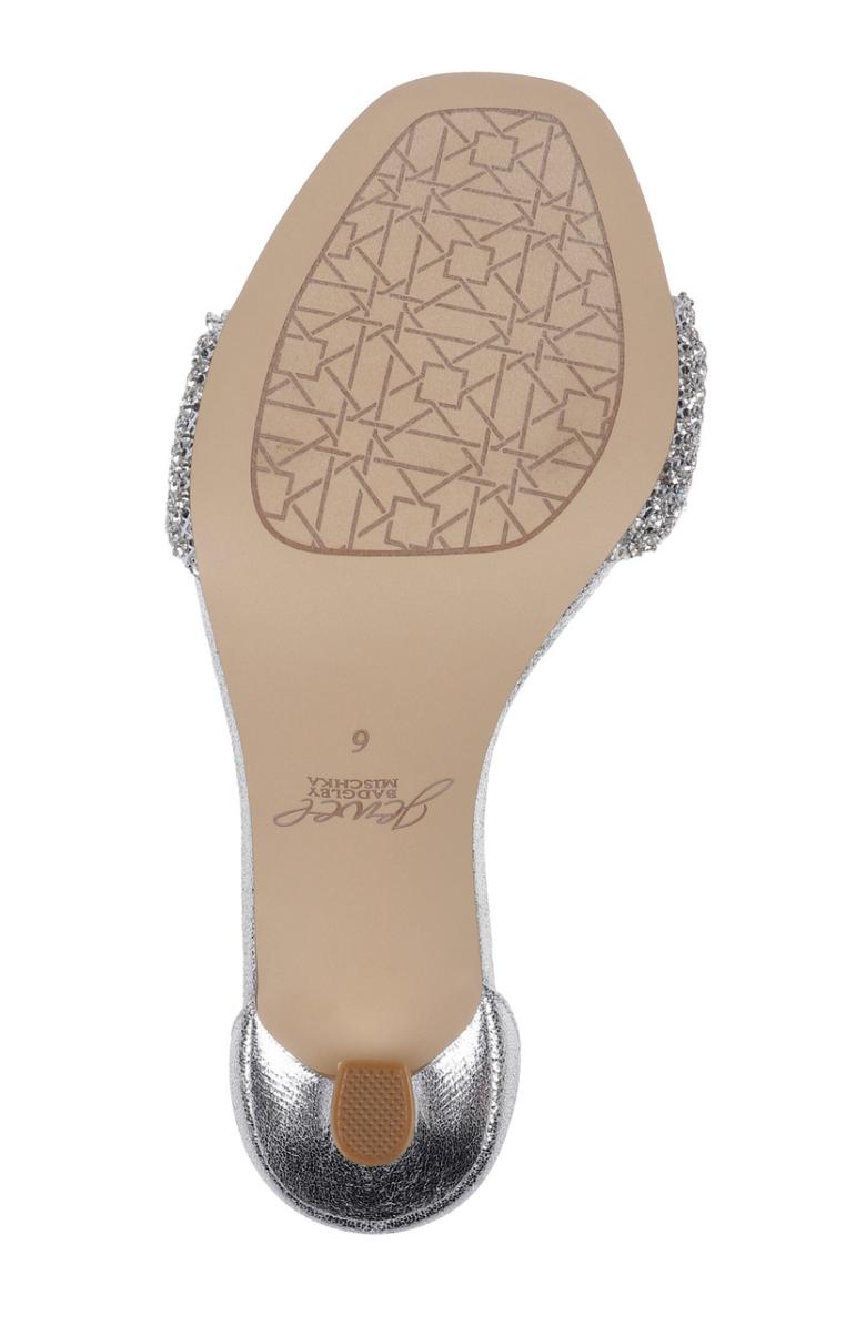 Badgley Mischka Yesica Stiletto With Crystal-Encrusted Strap Black | Women Stiletto