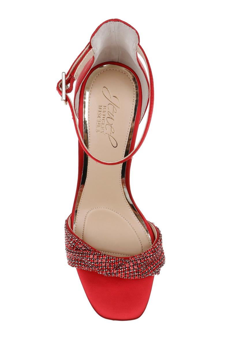 Badgley Mischka Yesica Stiletto With Crystal-Encrusted Strap Black | Women Stiletto